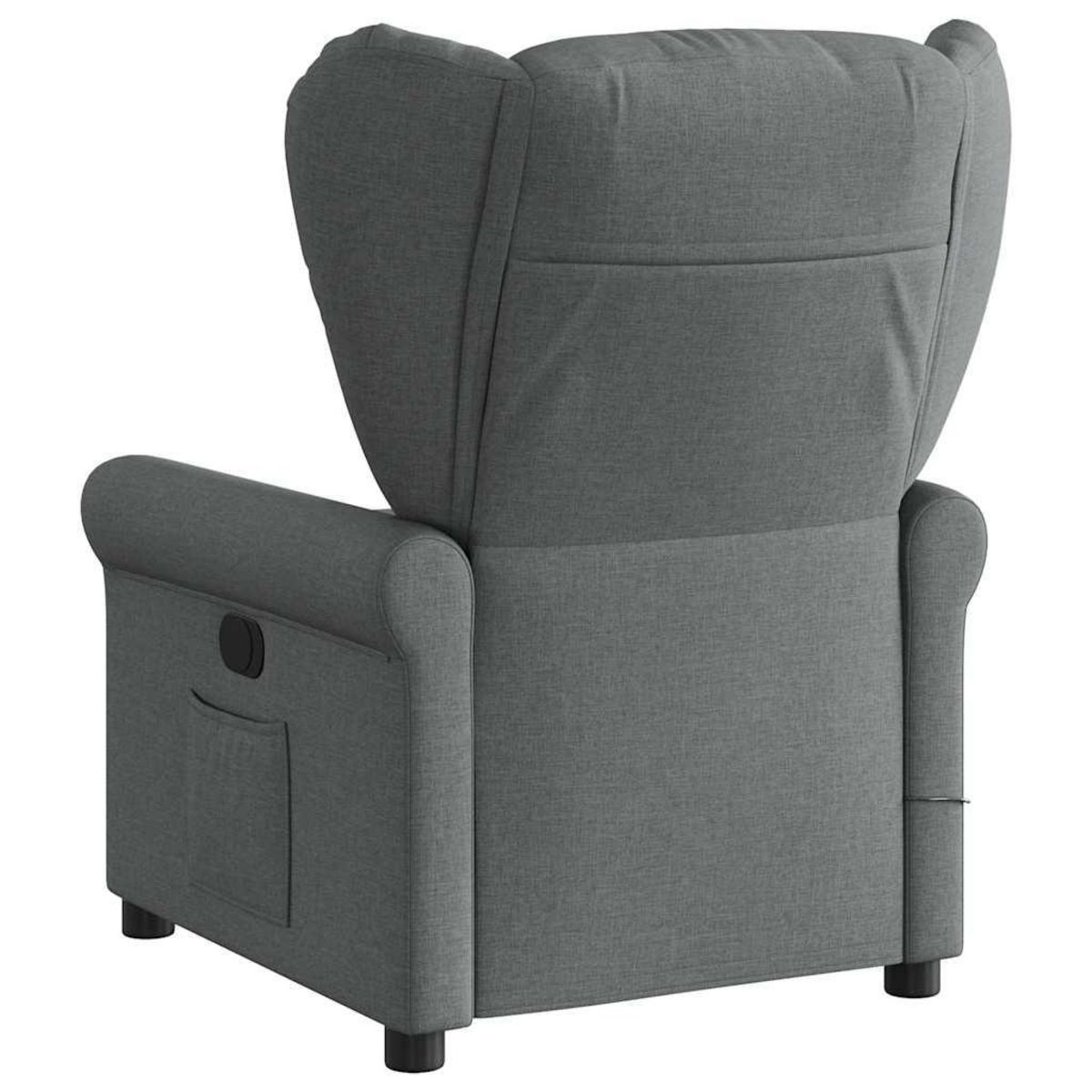 VIDAXL Fauteuil de massage inclinable Gris fonce Tissu