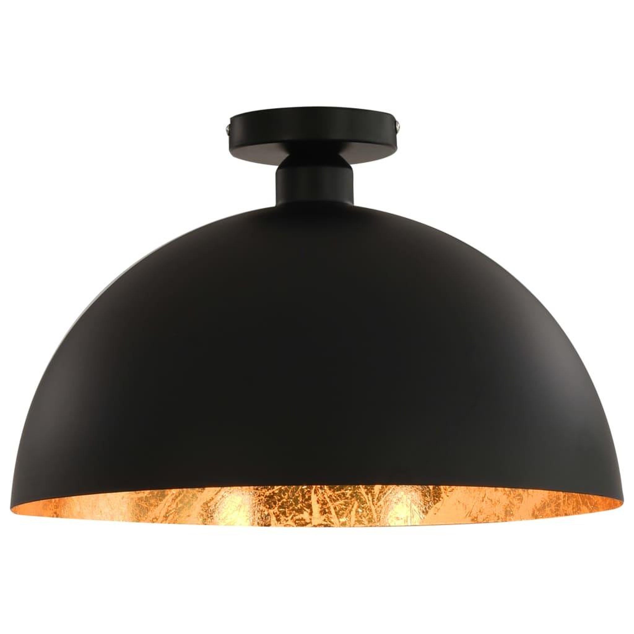 Voir la diapositive 4 : VIDAXL Plafonniers 2 pcs Noir et dore Semi-spherique E27
