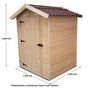 Voir la diapositive 3 : Abri de jardin bois - 1.36m² - TUAM