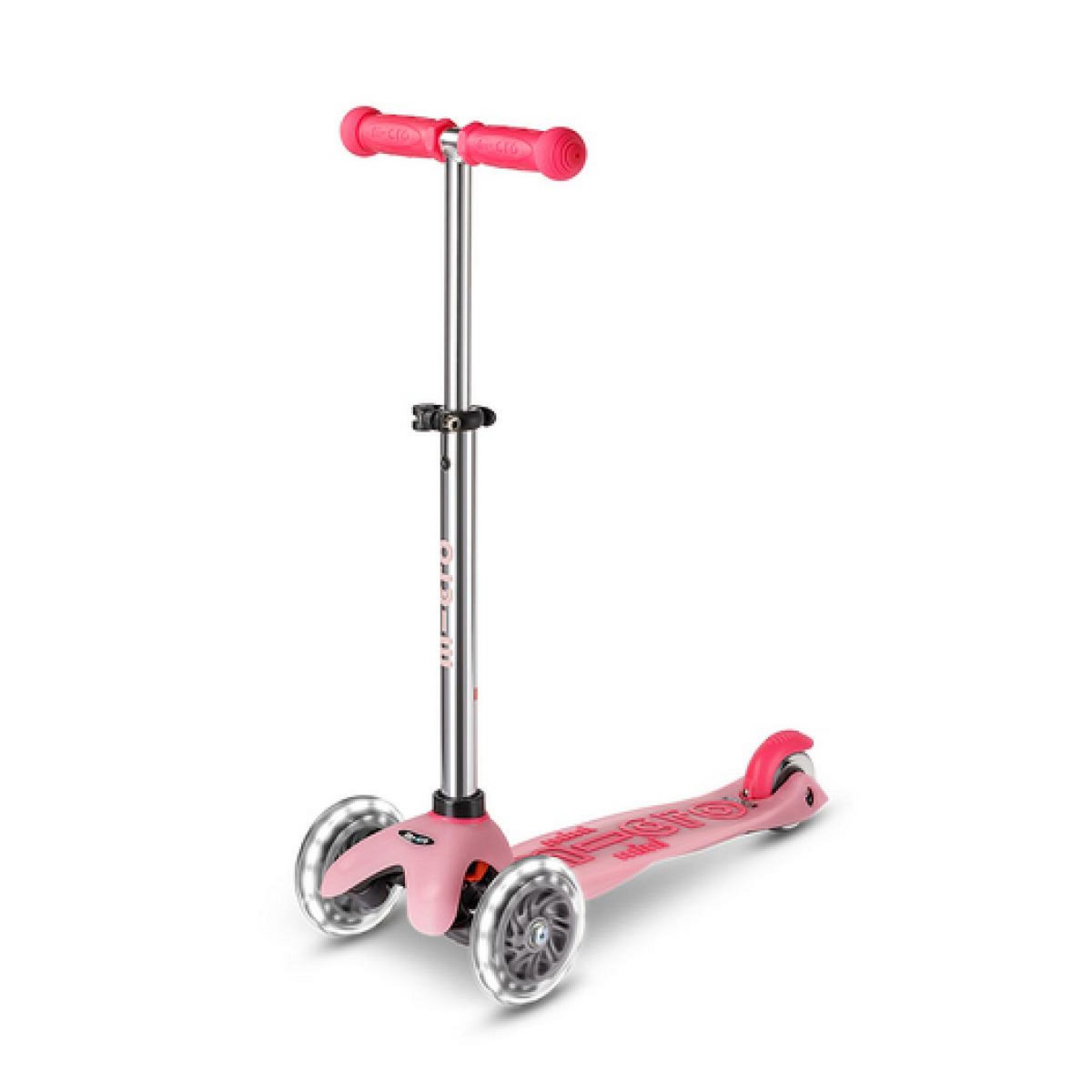 Micro Trottinette Mini  Deluxe Glow LED Plus Rose