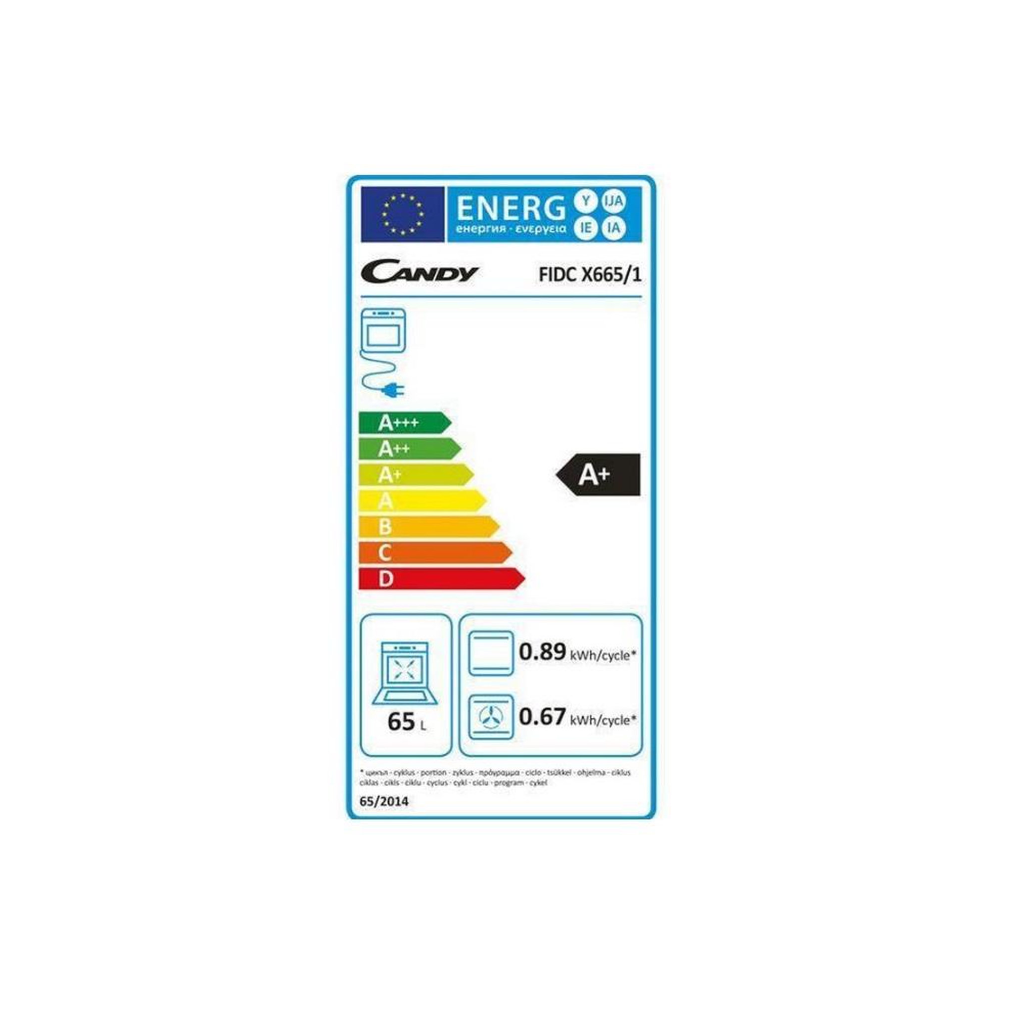 Voir la diapositive 2 : Candy Four encastrable 60l 56cm catalyse inox - FIDCX665/1
