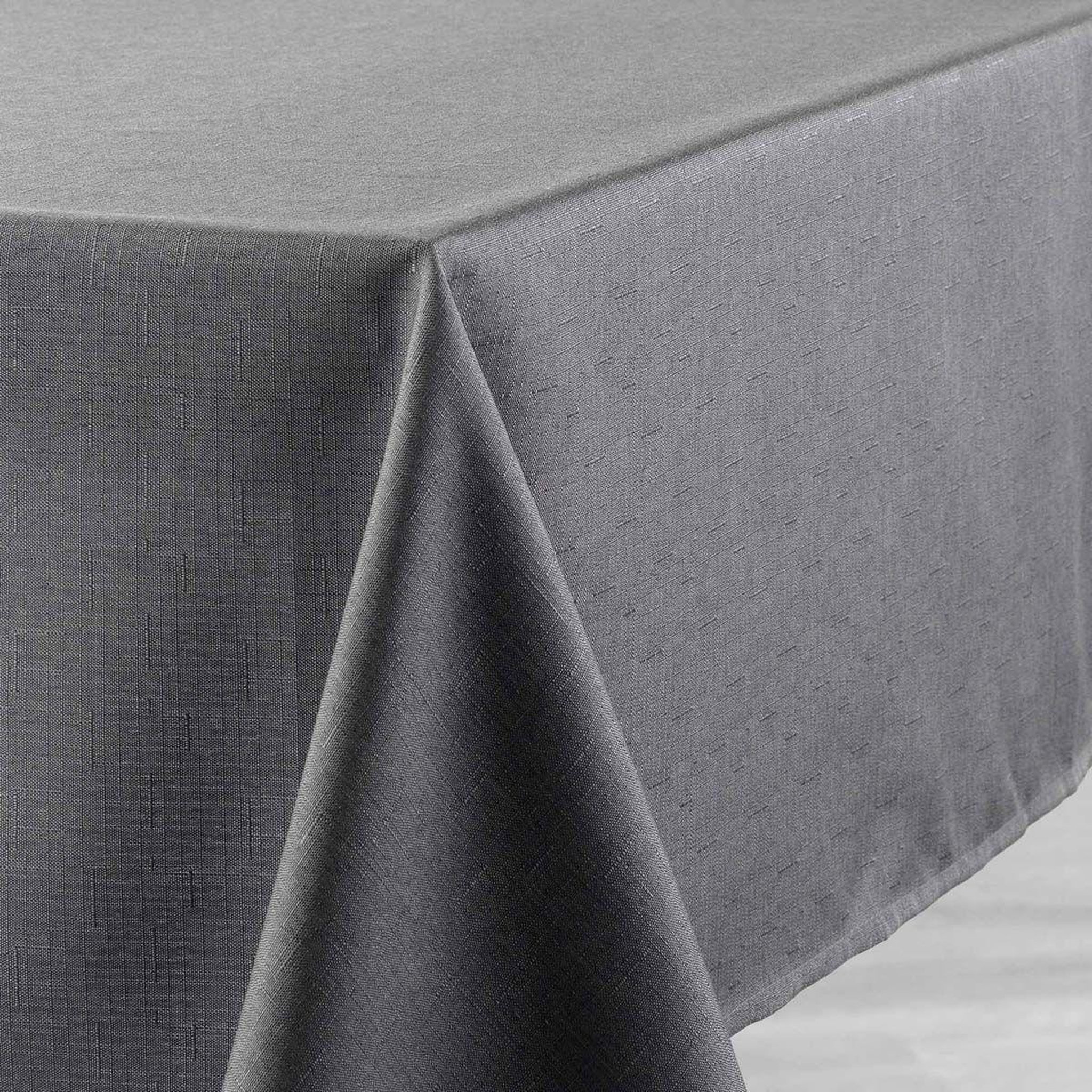 Voir la diapositive 2 : Douceur d'Intérieur Nappe enduit  newton  140x250cm anthracite