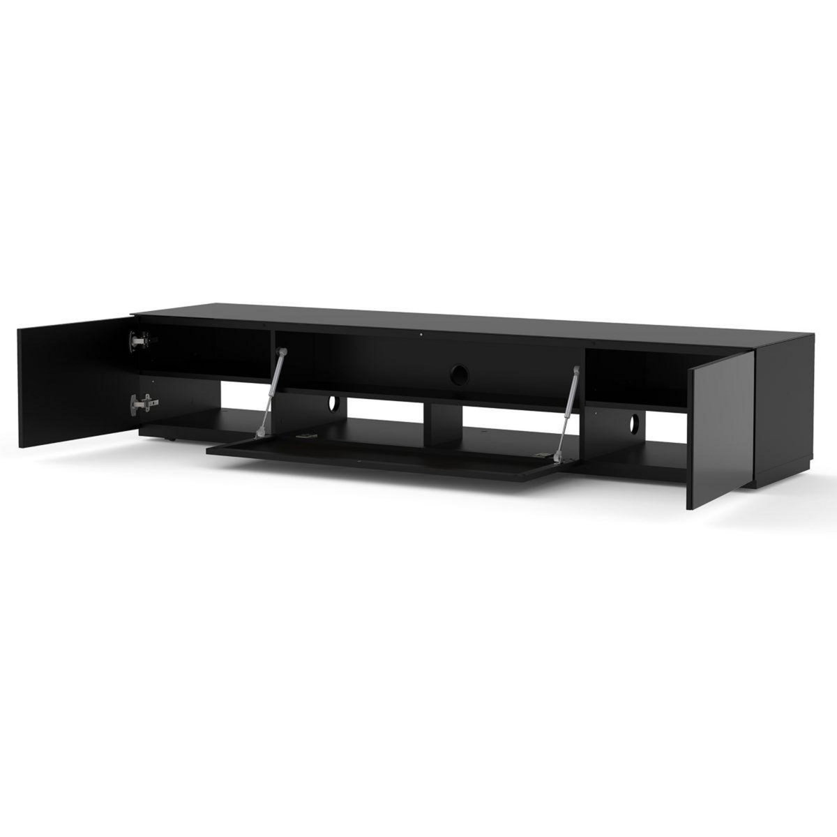 SONOROUS Meuble TV Studio STA 200 Noir Porte Textile