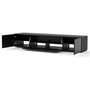 Voir la diapositive 2 : SONOROUS Meuble TV Studio STA 200 Noir Porte Textile