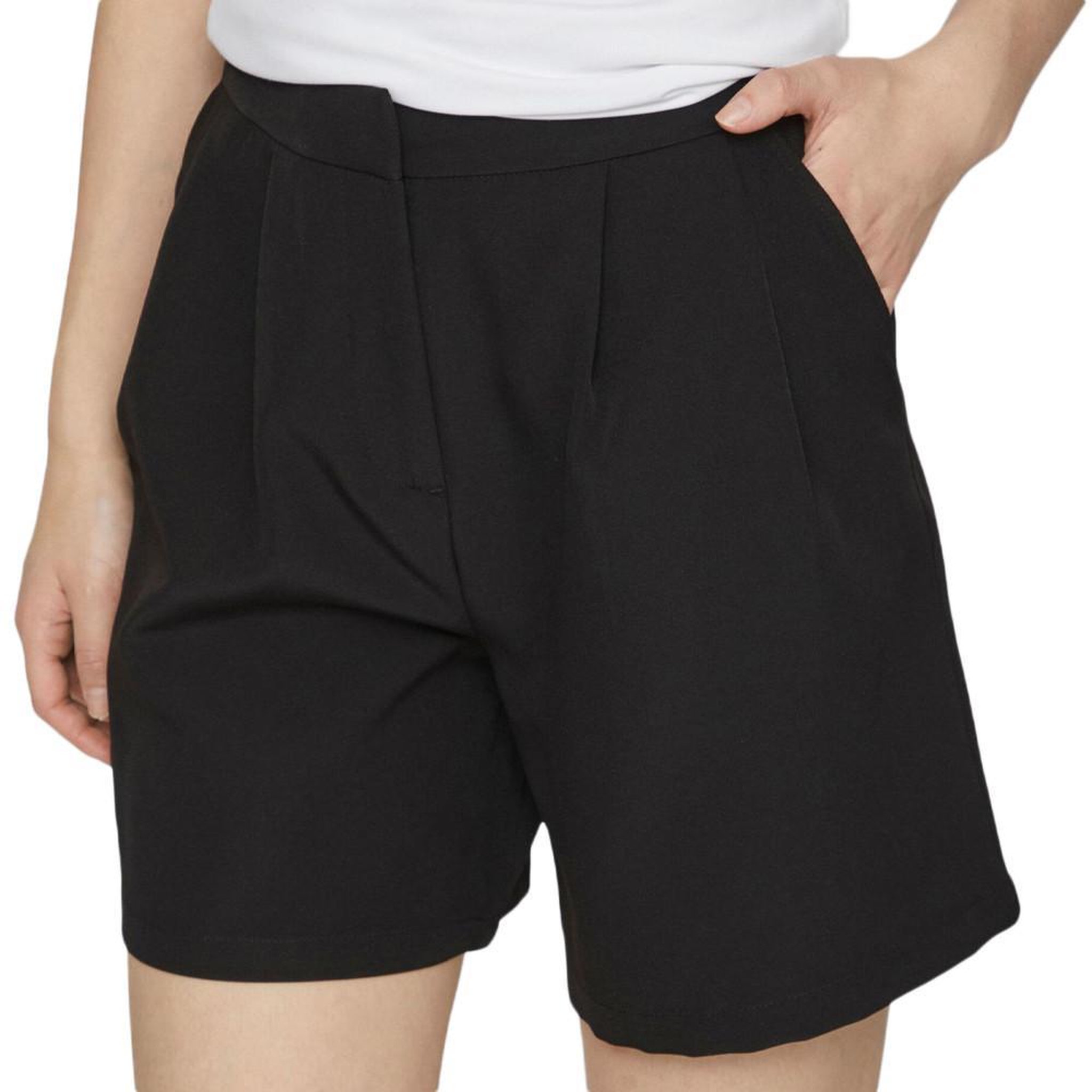 Vila Short Taille Haute  Femme Vila Kamma. Coloris disponibles : Noir