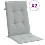 Voir la diapositive 2 : VIDAXL Coussins de chaise a dossier haut lot de 2 gris clair melange