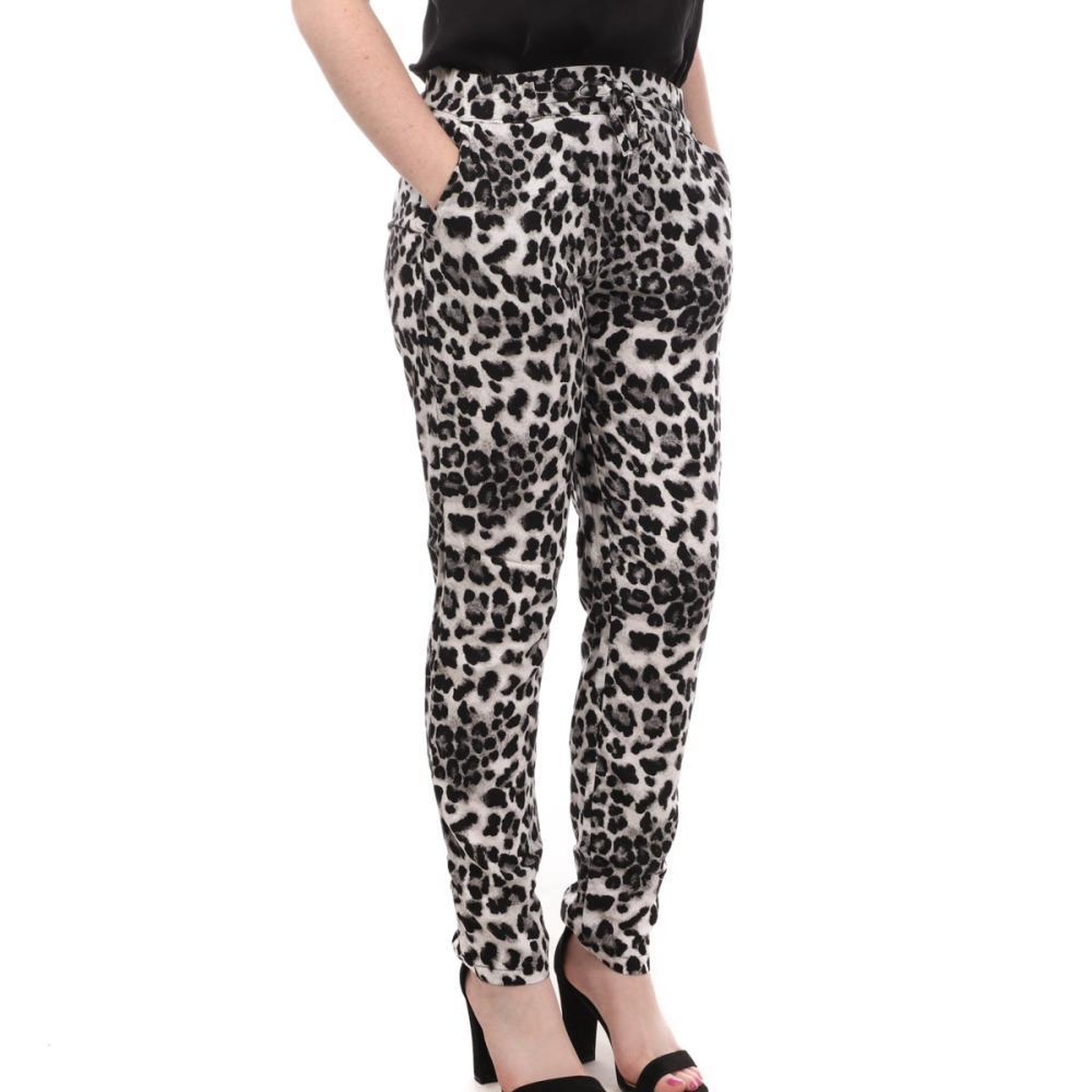 Vero Moda Pantalon Noir Léopard Femme Vero Moda Easy. Coloris disponibles : Noir