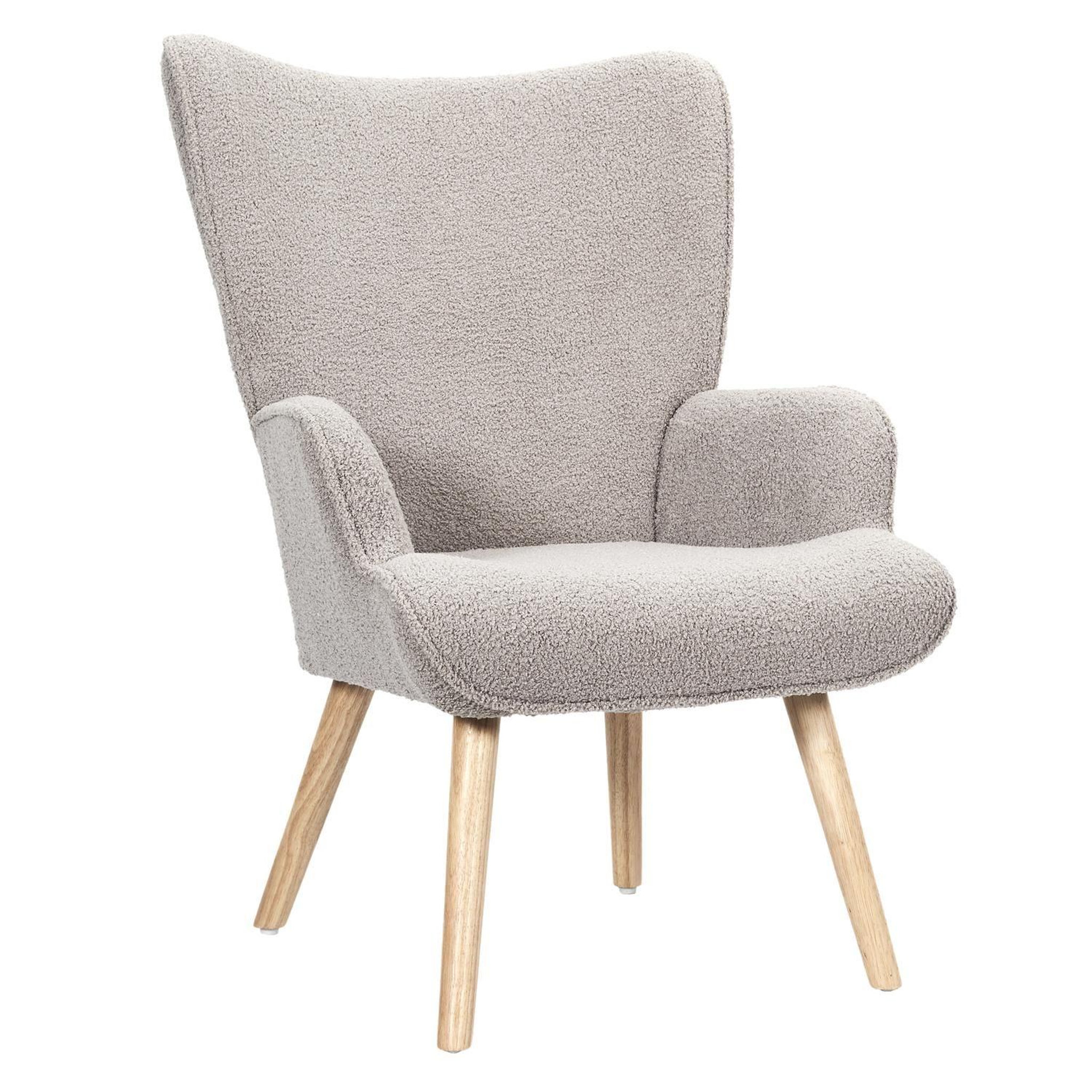Voir la diapositive 1 : The Home Deco Factory Fauteuil de salon en bouclette rhea