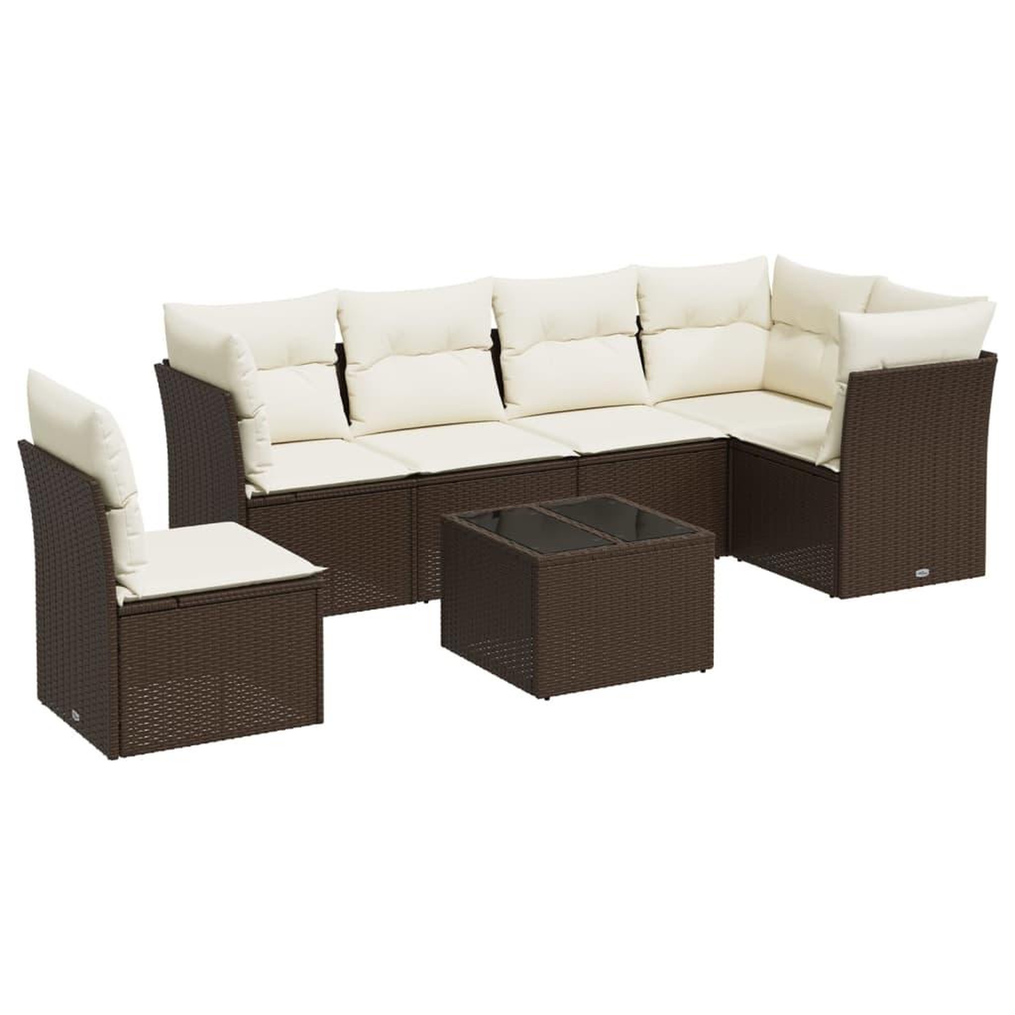 Voir la diapositive 2 : VIDAXL Salon de jardin 7 pcs avec coussins noir resine tressee