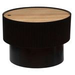 ATMOSPHERA Table basse coffre en bois ENOLA. Coloris disponibles : Blanc, Noir
