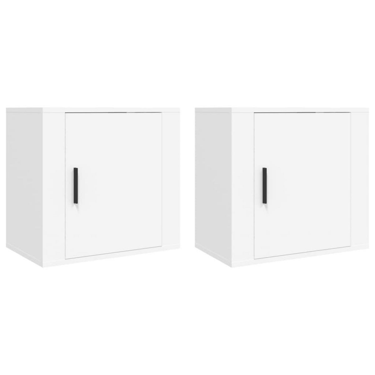 VIDAXL Tables de chevet murales 2 pcs Blanc 50x30x47 cm