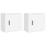 Voir la diapositive 2 : VIDAXL Tables de chevet murales 2 pcs Blanc 50x30x47 cm