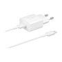 Voir la diapositive 1 : Samsung Chargeur USB-C 15W + cable blanc