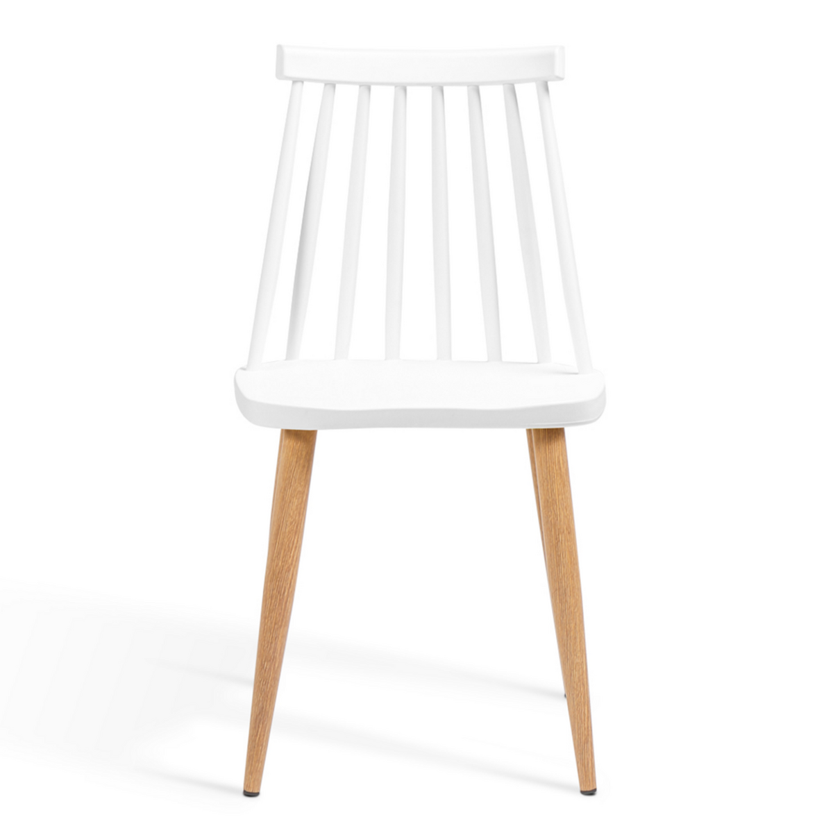 ID MARKET Lot de 4 chaises LILY blanches pour salle à manger