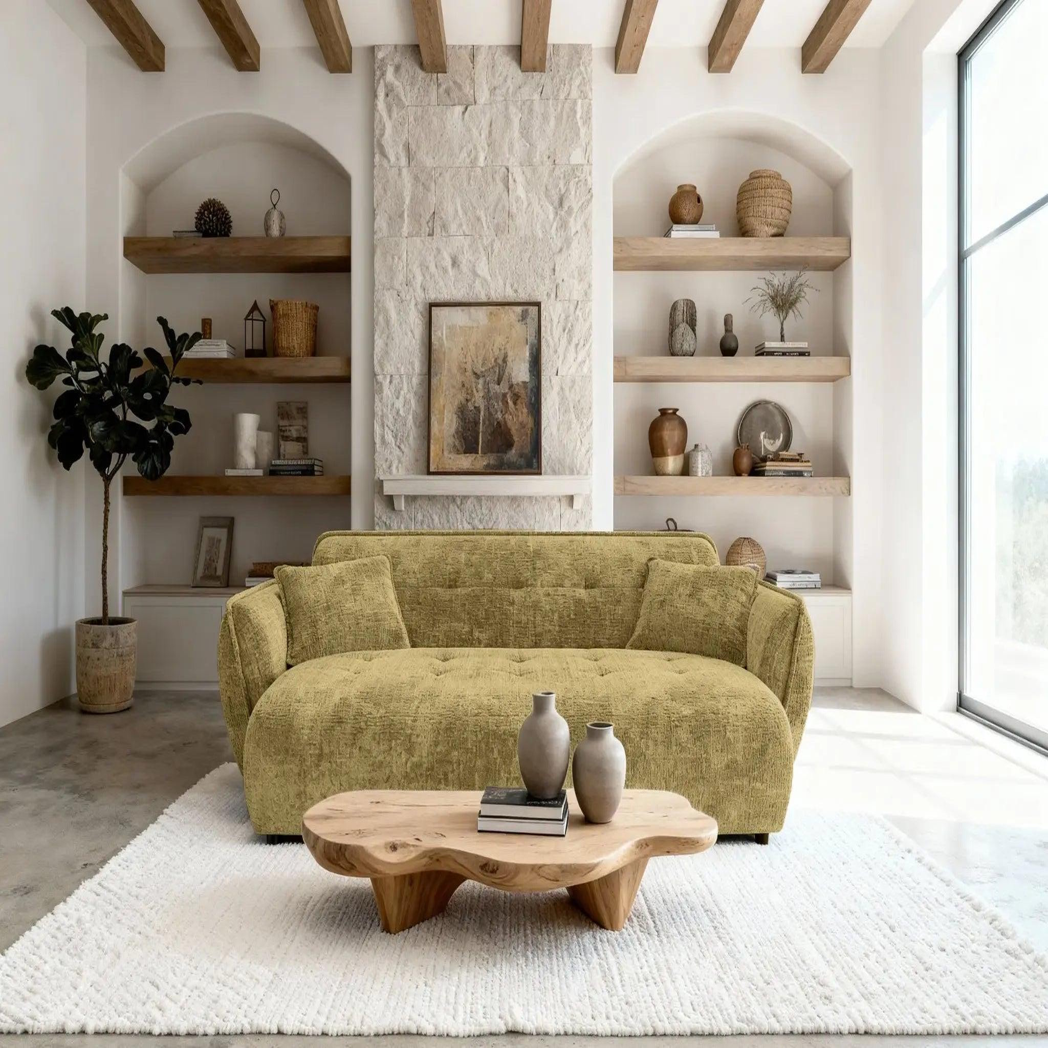 Voir la diapositive 3 : CASANOVA PARIS Mona - canapé droit tissu chenille 3 places