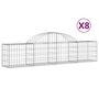 Voir la diapositive 2 : VIDAXL Paniers a gabions arques 8 pcs 200x30x40/60 cm Fer galvanise