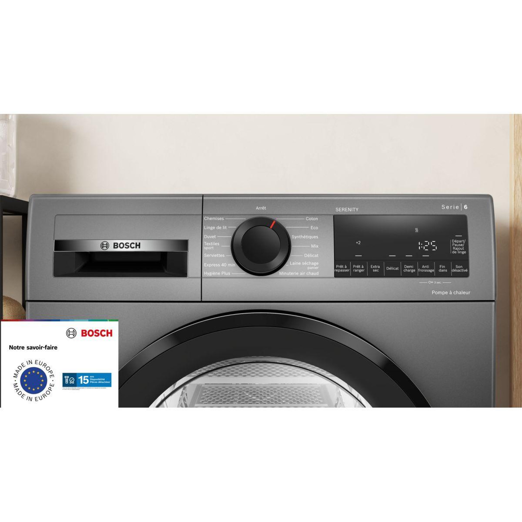 Voir la diapositive 2 : BOSCH Sèche linge pompe à chaleur wqg233dyfr