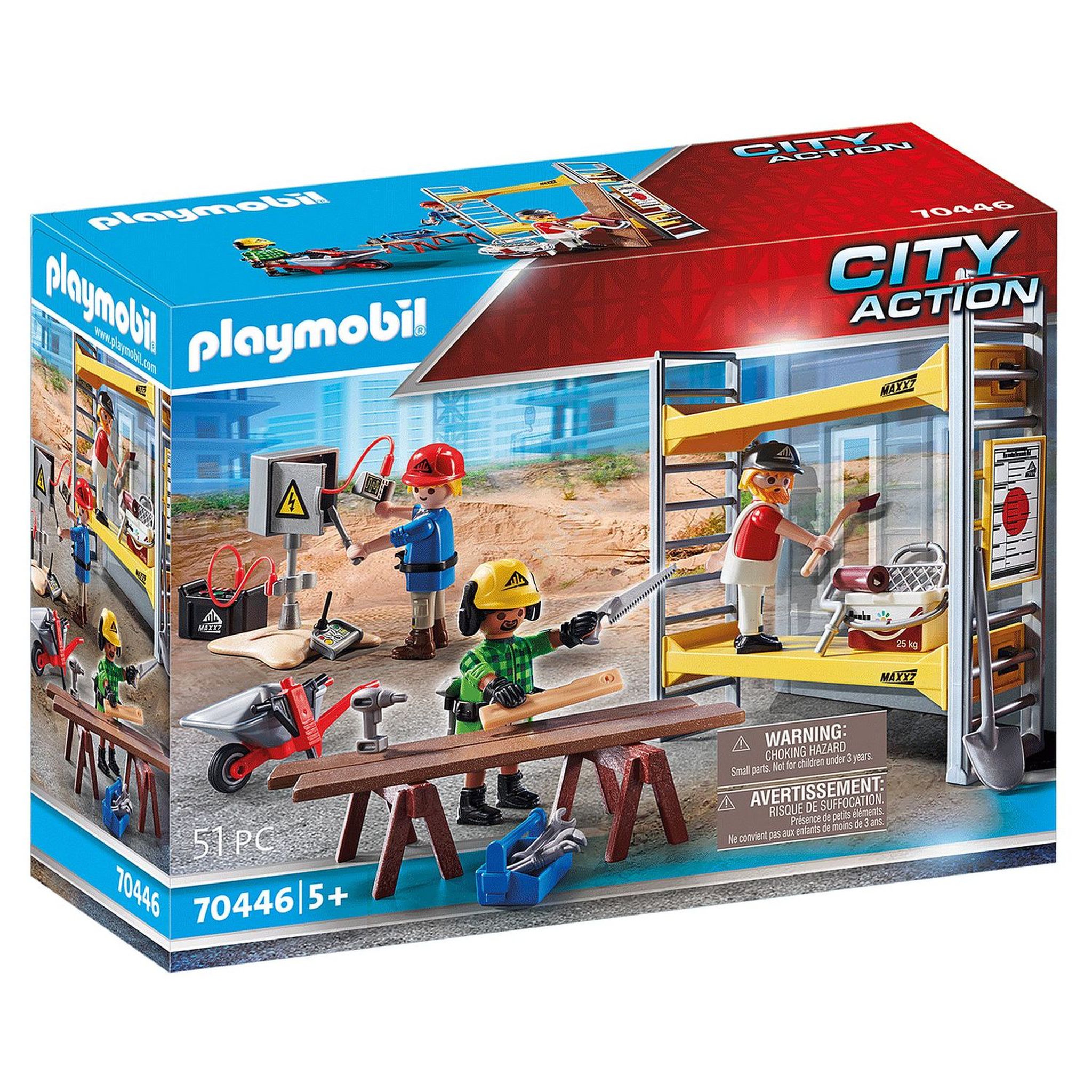 PLAYMOBIL 70446 - City Action - Ouvriers avec échafaudage