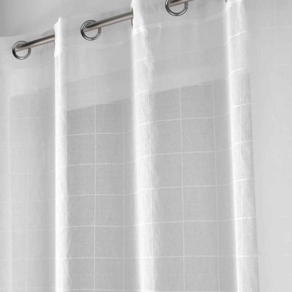 Paris Prix Rideau Voilage à Œillets  Eulalie  140x240cm Blanc