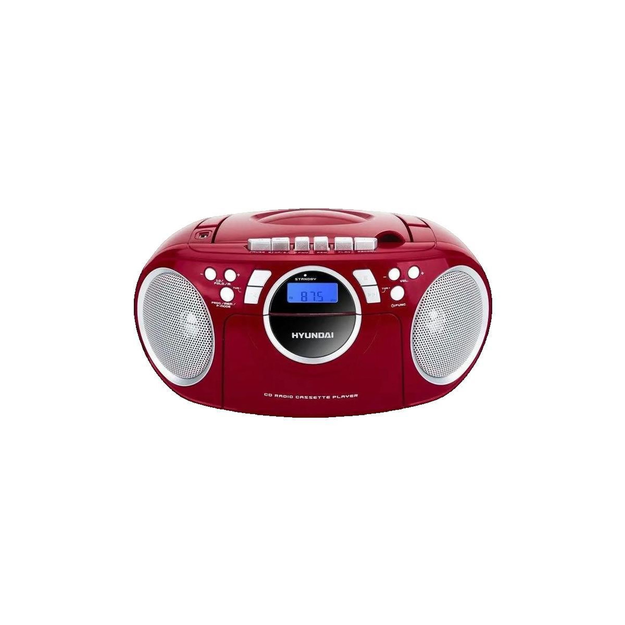 Voir la diapositive 1 : Hyundai Lecteur radio Hyundai TRC788AU3RS portable rouge