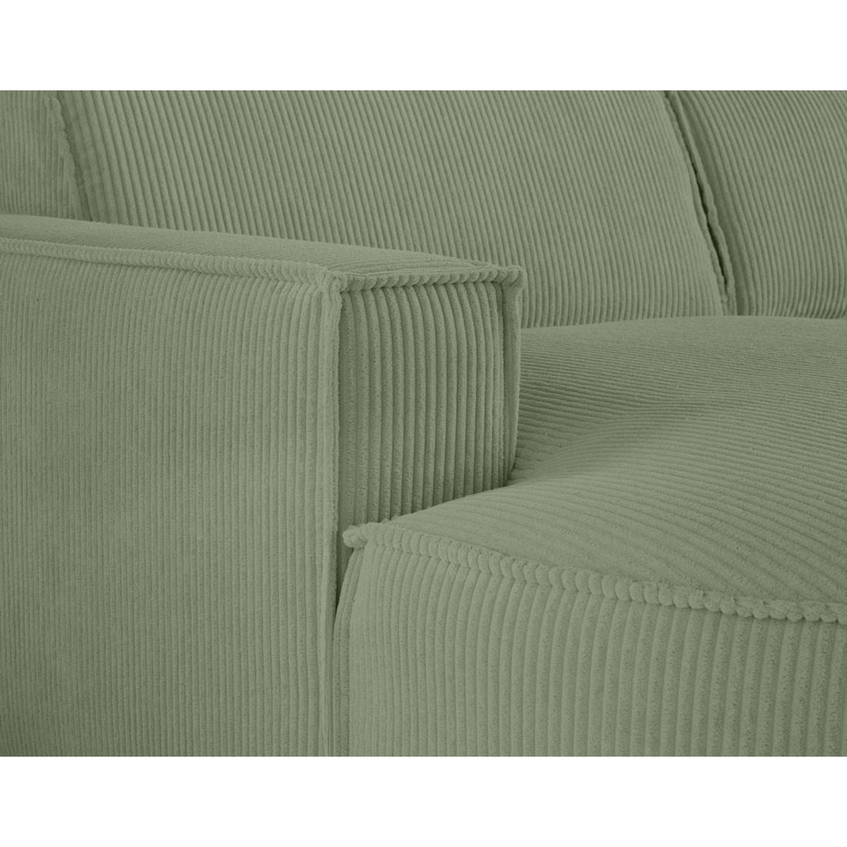 LISA DESIGN Spiaggia - canapé panoramique d'angle droit - 7 places - en velours côtelé