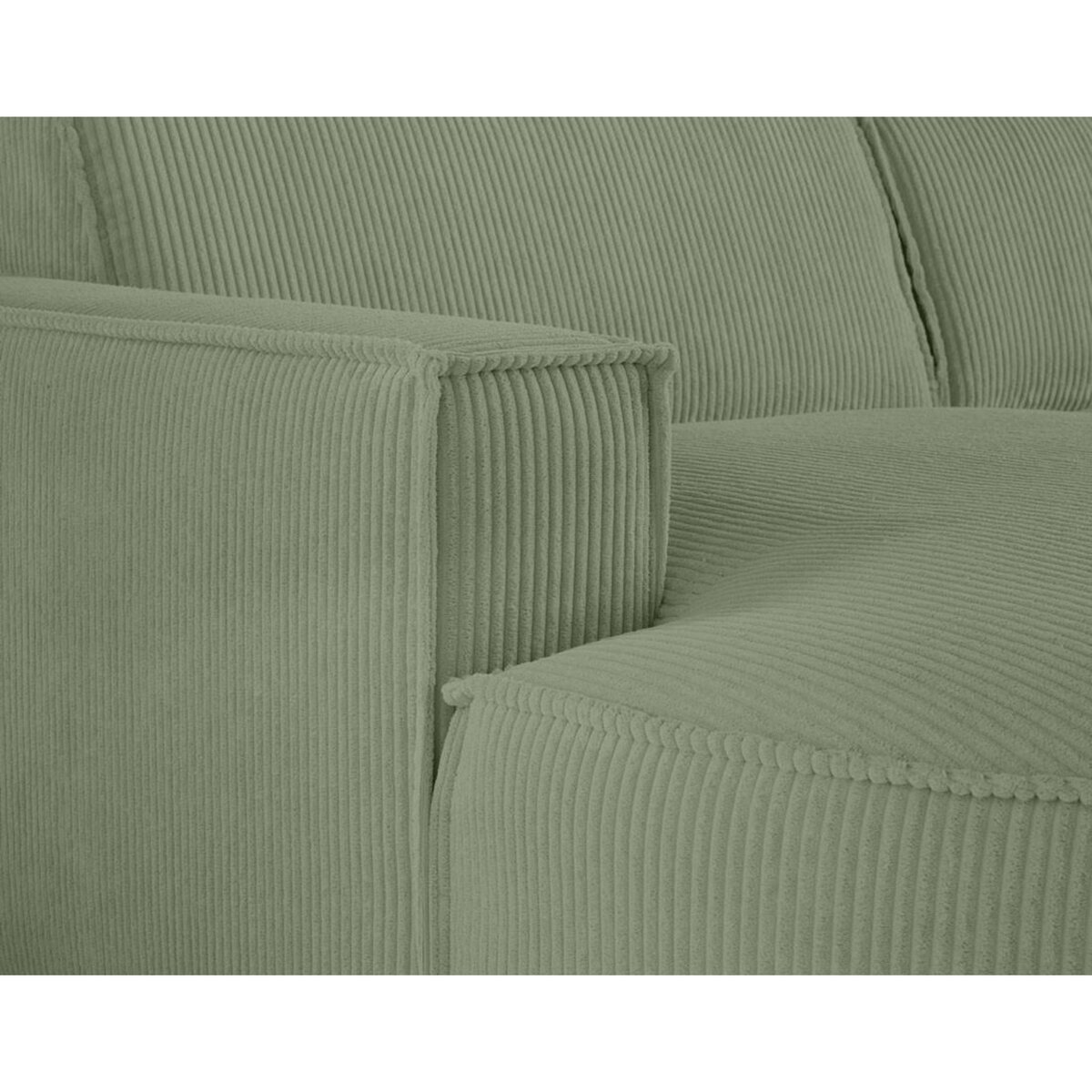 LISA DESIGN Spiaggia - canapé panoramique d'angle droit - 7 places - en velours côtelé