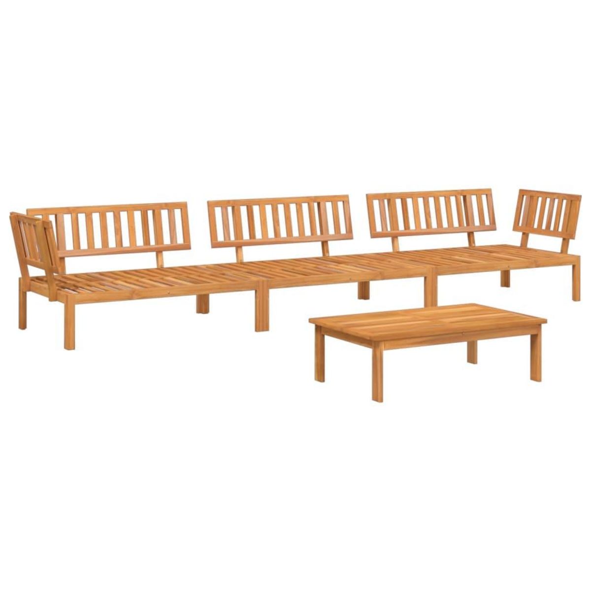 VIDAXL Salon palette de jardin 4 pcs bois d'acacia massif