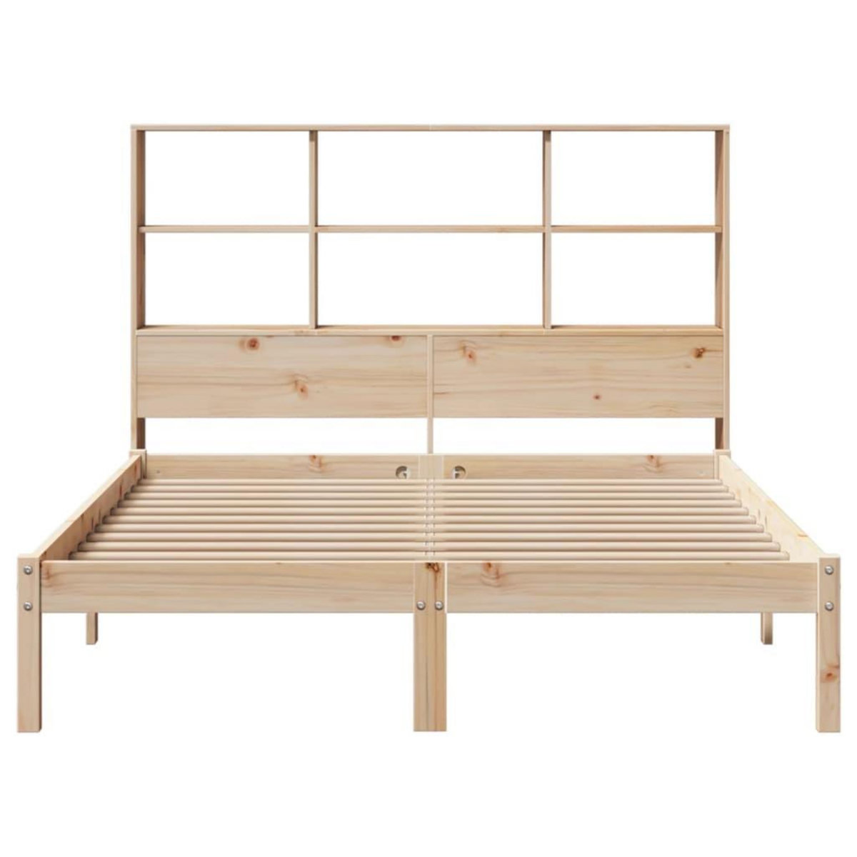 VIDAXL Lit bibliotheque sans matelas 160x200 cm bois massif de pin