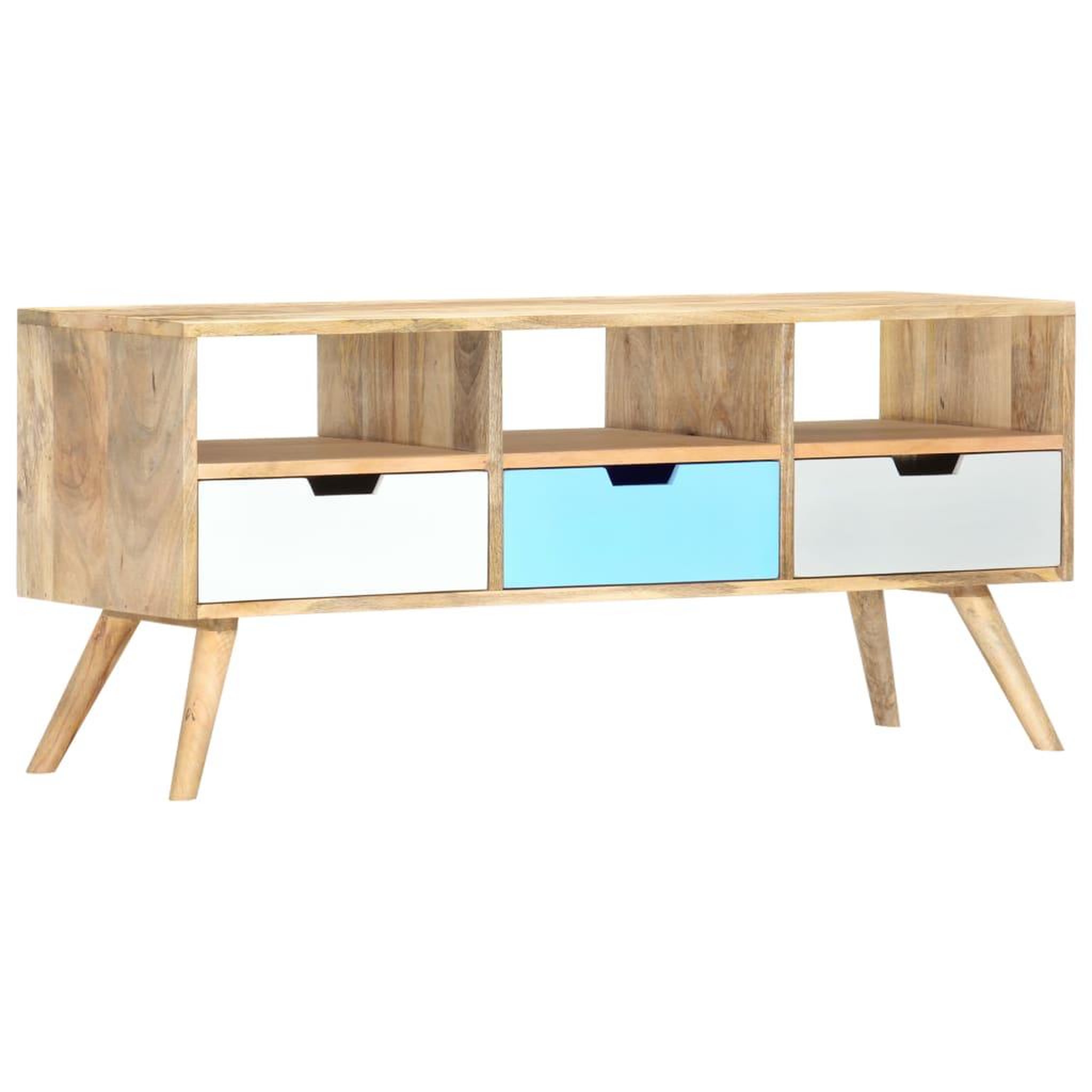 VIDAXL Meuble tv 110x35x48 cm bois de manguier massif
