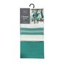 Voir la diapositive 3 : Paris Prix Lot de 2 Torchons Nid d'Abeille  Botanique  50x70cm Vert
