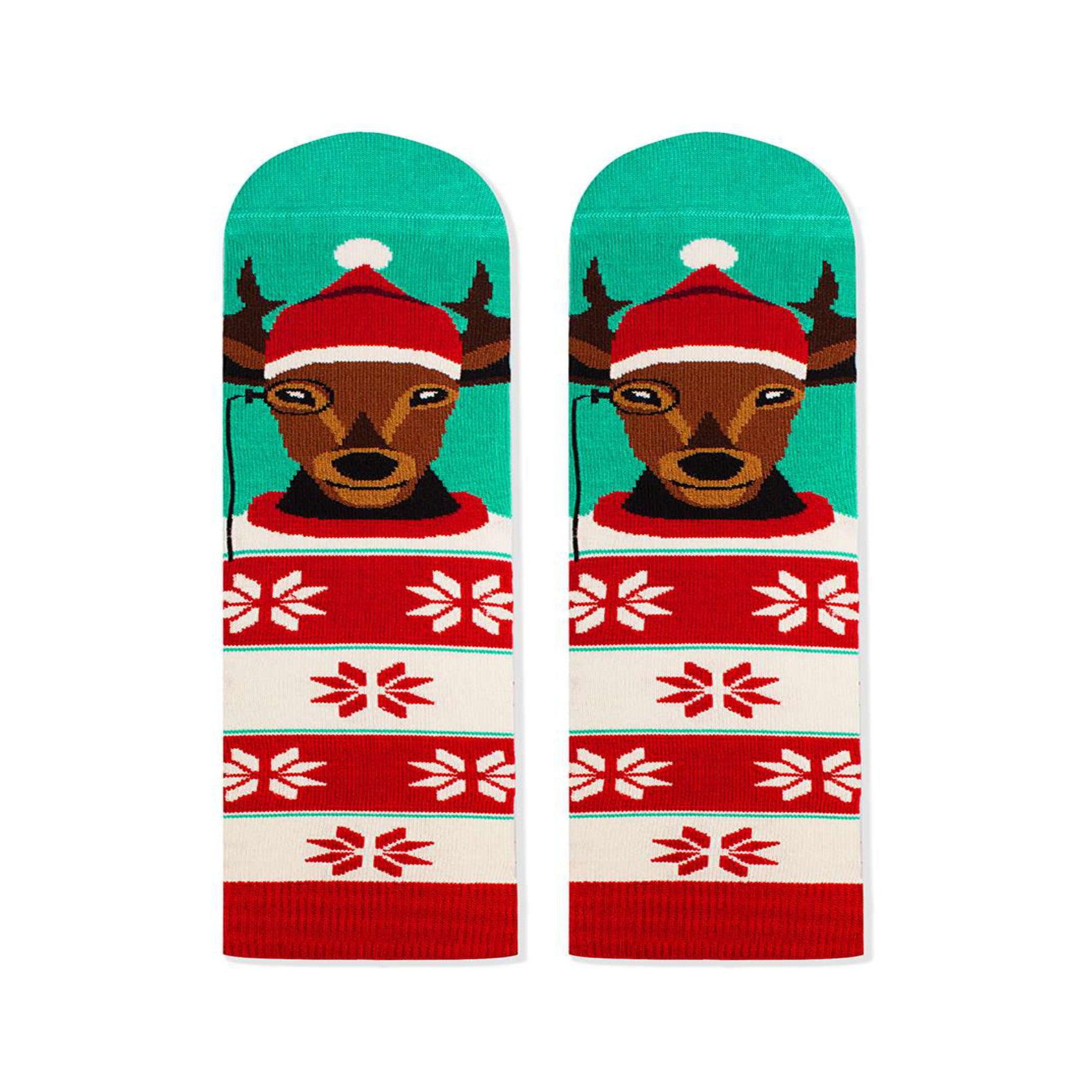 Voir la diapositive 2 : PIRIN HILL Chaussettes en bambou rudolph le renne