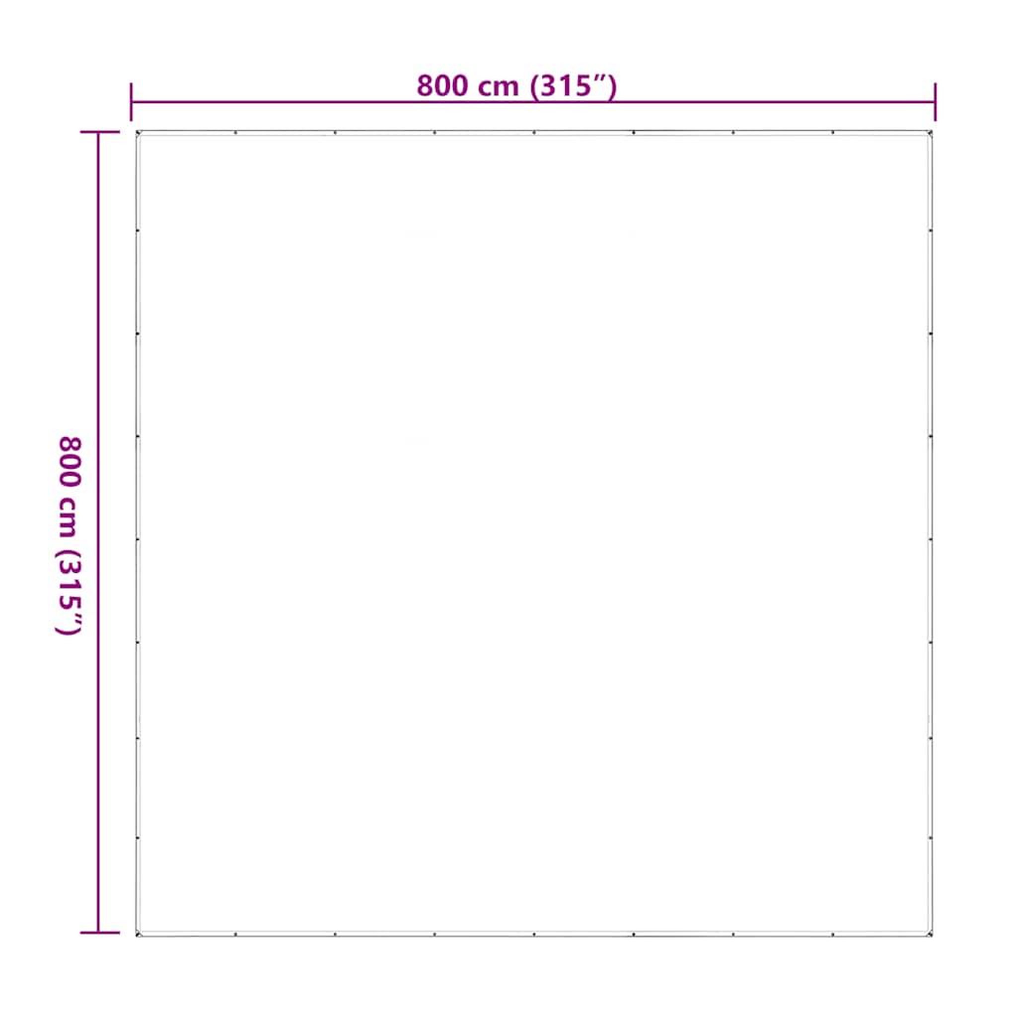 Voir la diapositive 6 : VIDAXL Bache transparente avec œillets 8x8 m polyethylene