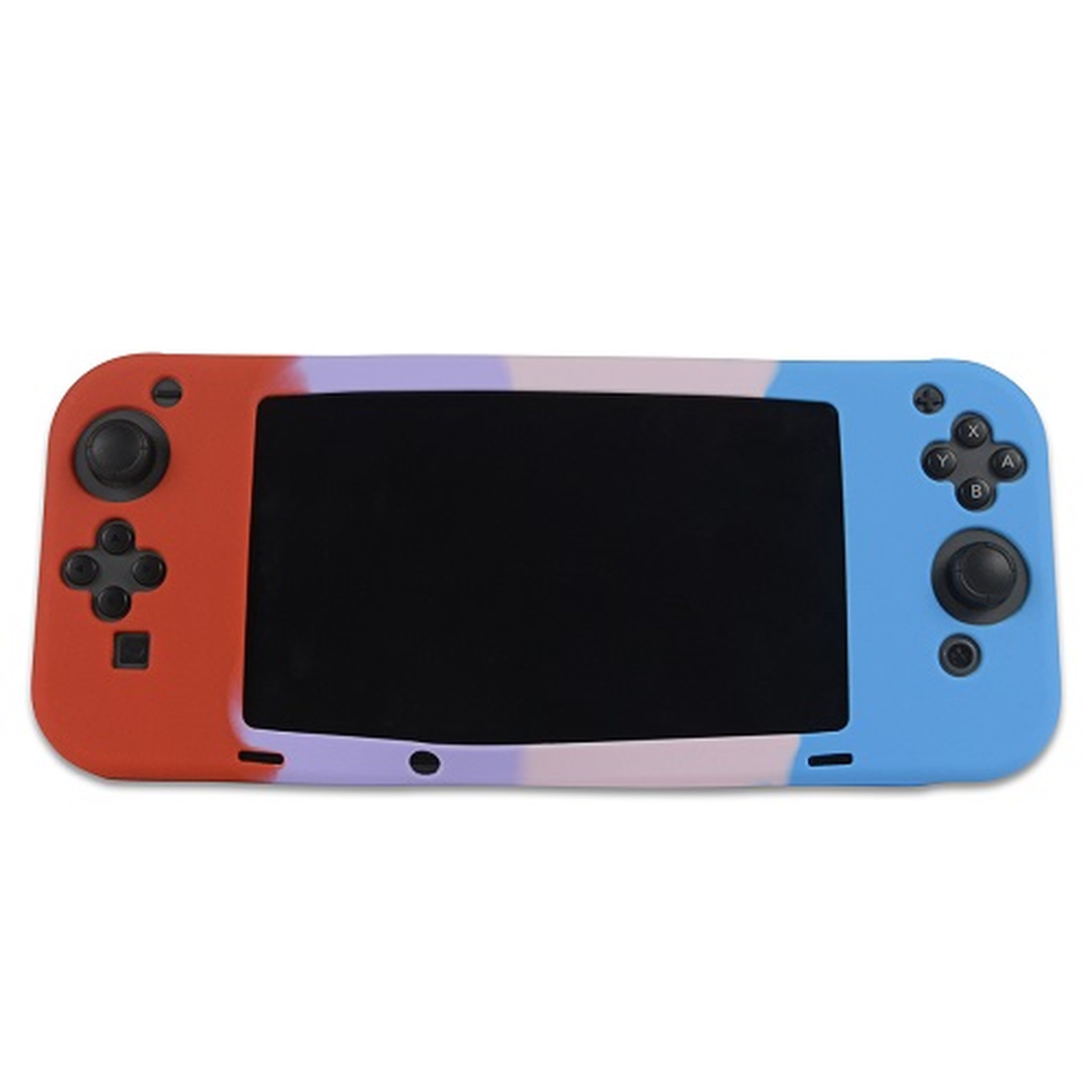Voir la diapositive 1 : Coque silicone Nintendo Switch rouge et bleue - Hypergames Edition 