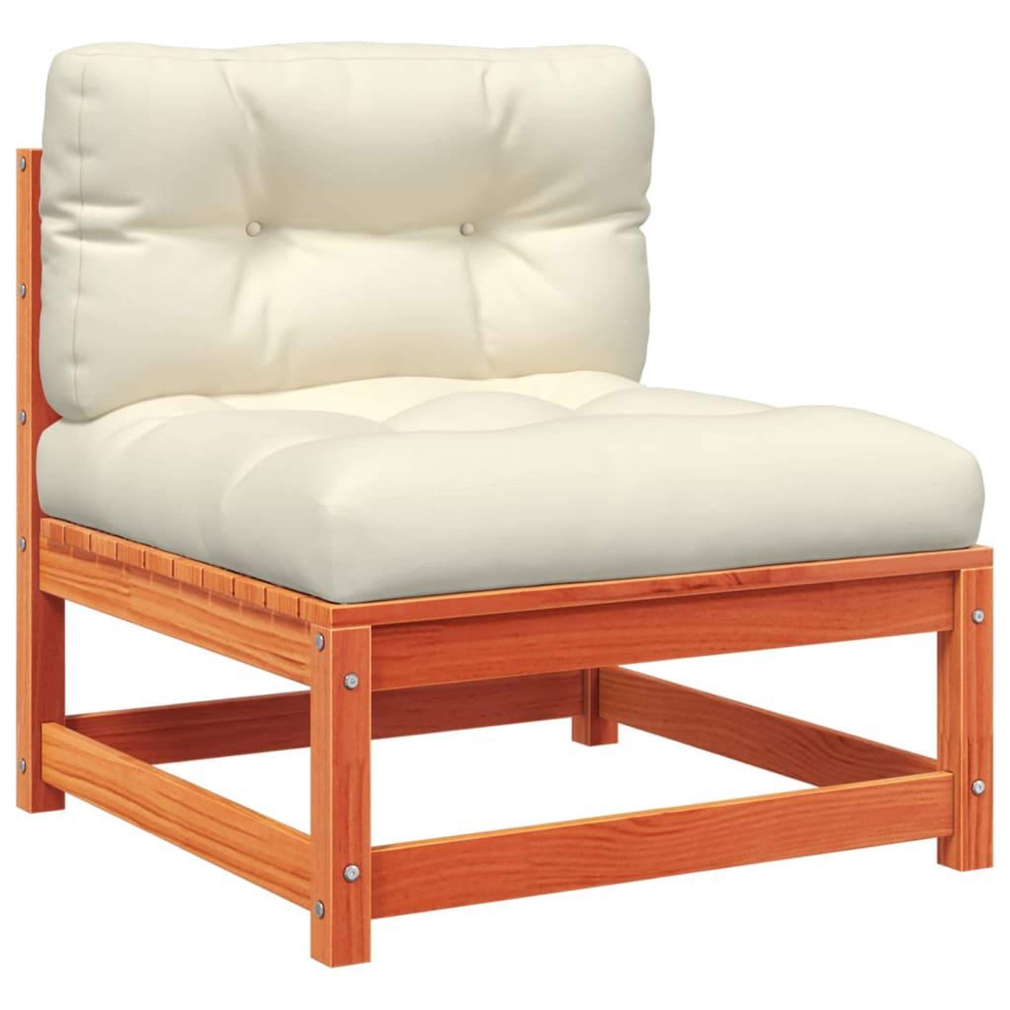 Voir la diapositive 5 : VIDAXL Canapes de jardin sans accoudoirs coussins 2pcs bois massif pin