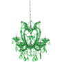 Voir la diapositive 3 : Paris Prix Lustre en Verre  Antique  57cm Vert Émeraude