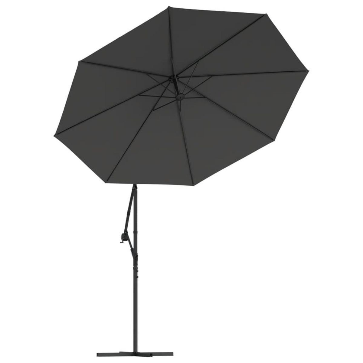 VIDAXL Tissu de remplacement pour parasol deporte Anthracite 350 cm