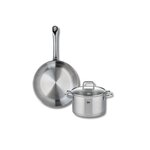 ELO Ensemble de 1 Poêle de cuisson 28 cm et 1 faitout 20 cm Elo Profi Citrin