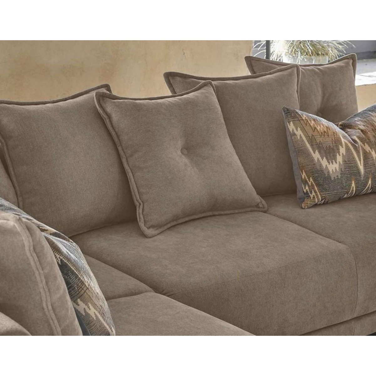 BEST MOBILIER Lena - canapé d'angle panoramique convertible - avec coffre - 7 places - gauche