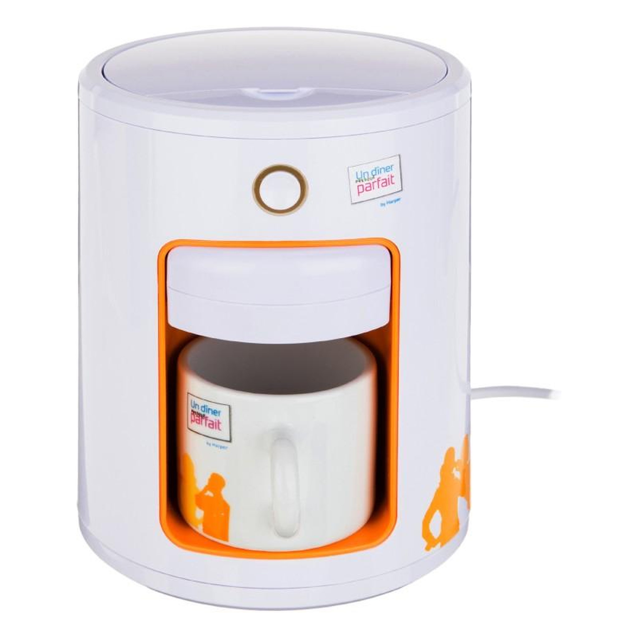 Voir la diapositive 4 : Harper Harper - Ud888 Orange - Machine à Expresso - Compact - 1000w - Réservoir 0,3l - 2 Filtres