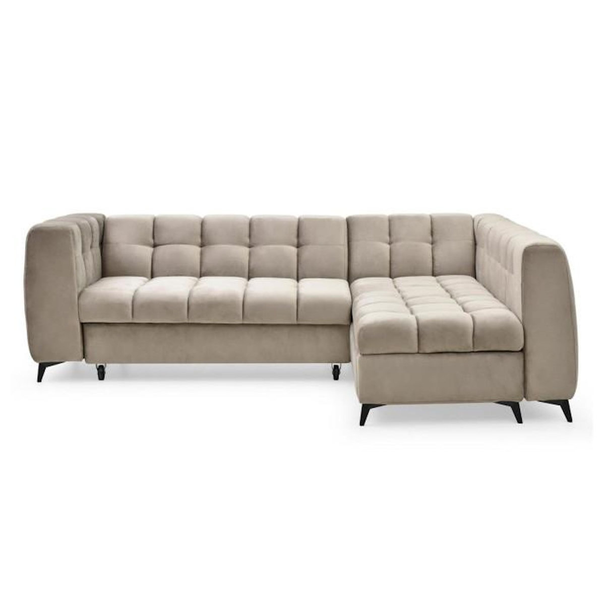 Paris Prix Canapé d'Angle Convertible 5 Places  Casey  247cm Taupe