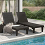 Voir la diapositive 1 : VIDAXL Chaises longues lot de 2 noir 155x58x83 cm polypropylene