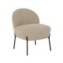 Voir la diapositive 2 : LISA DESIGN Renato - fauteuil avec pieds en acier - en tissu bouclette