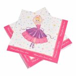 Paris Prix Lot de 20 Serviettes en Papier  Ballerina  33x33cm Rose