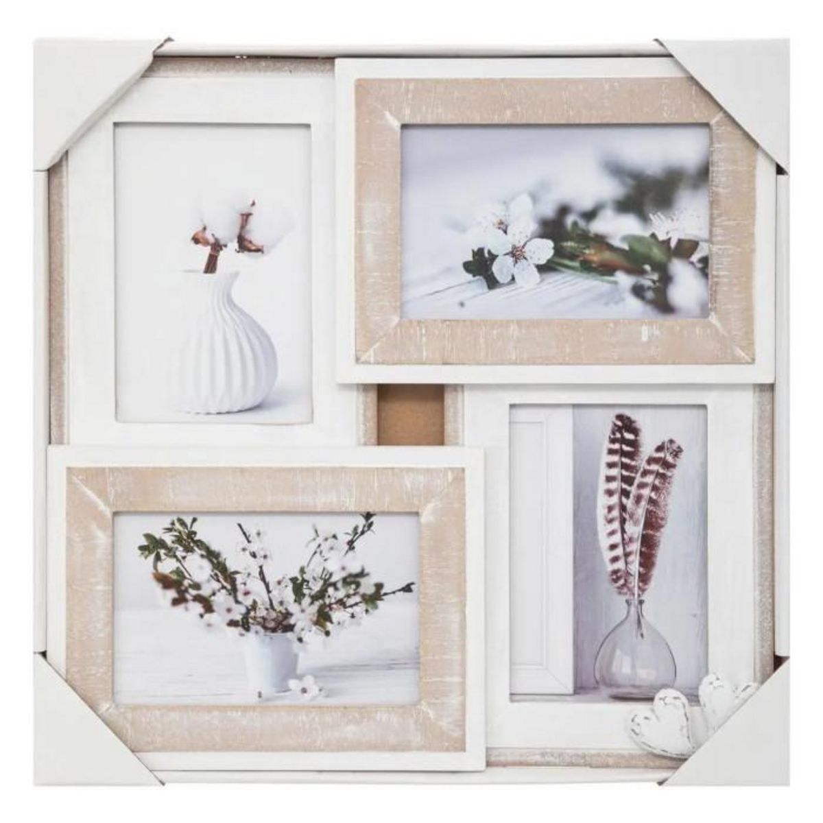 ATMOSPHERA Pêle-Mêle 4 Photos Déco  Paulo  33cm Beige