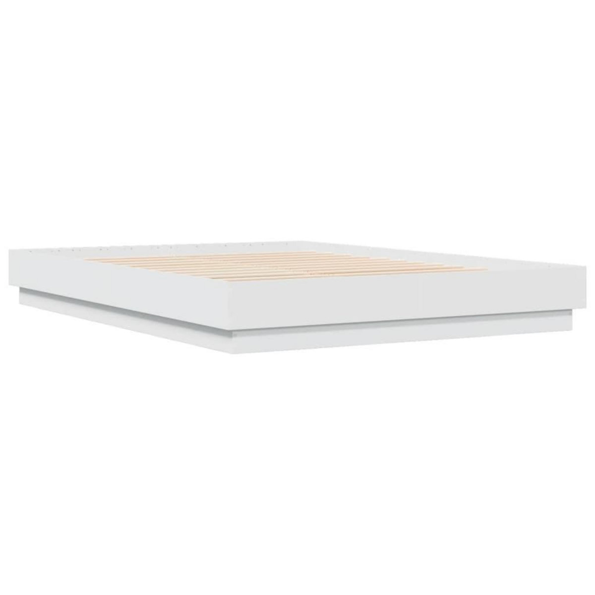 VIDAXL Cadre de lit avec LED sans matelas blanc 160x200 cm