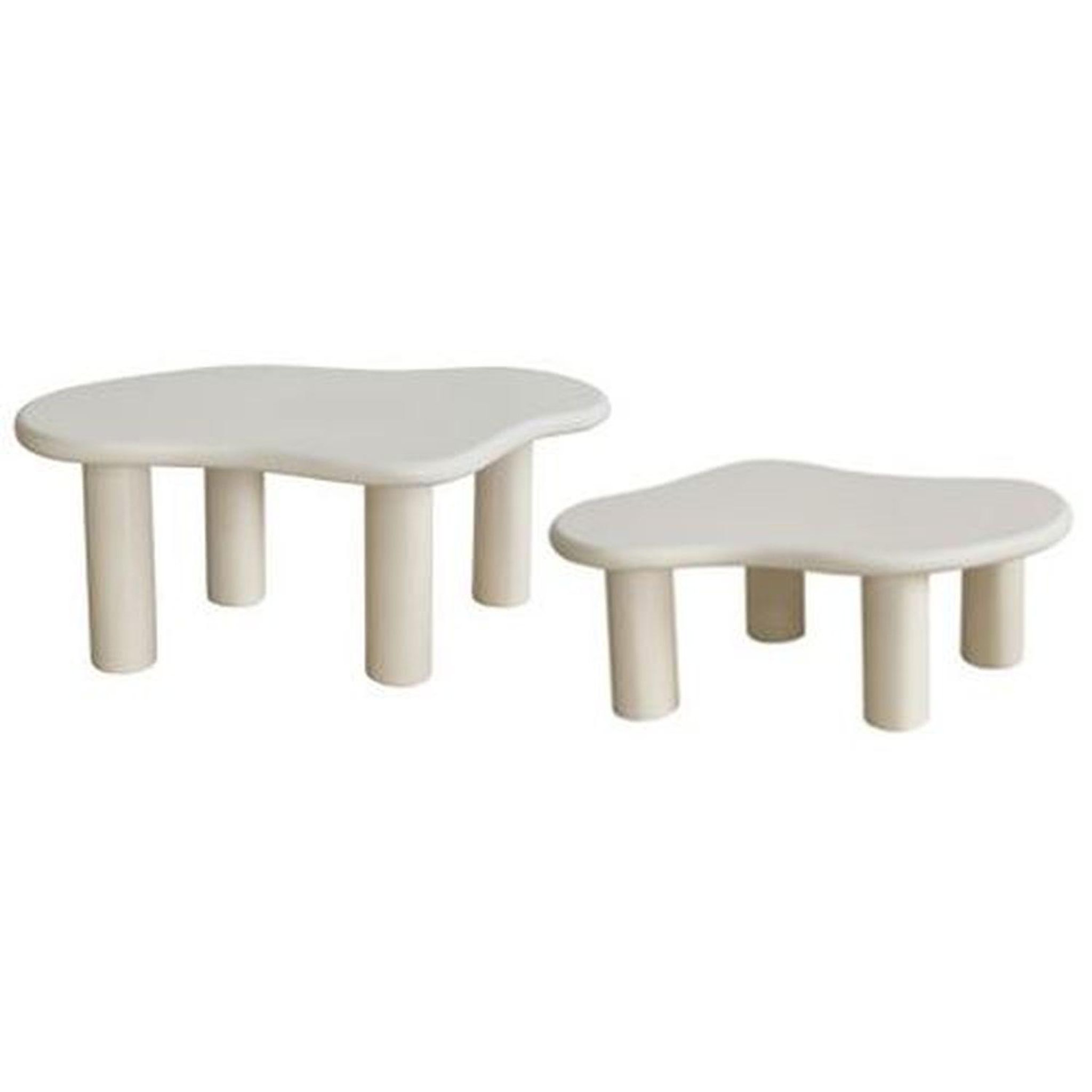 ATMOSPHERA Ensemble de 2 tables gigognes olao - ivoire