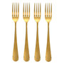 Voir la diapositive 1 : SECRET DE GOURMET Lot de 4 Fourchettes en Inox  Gold  20cm Or