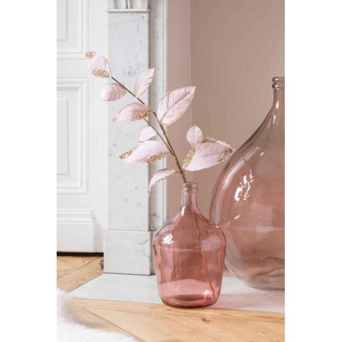 Paris Prix Vase Design en Verre  Bouteille Déco  30cm Rose
