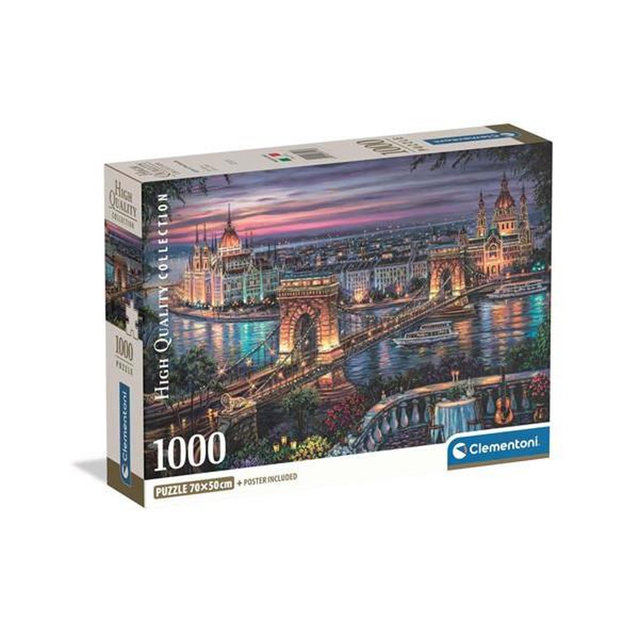 CLEMENTONI Puzzle compact 1000 pièces Clementoni Lights of the Danube