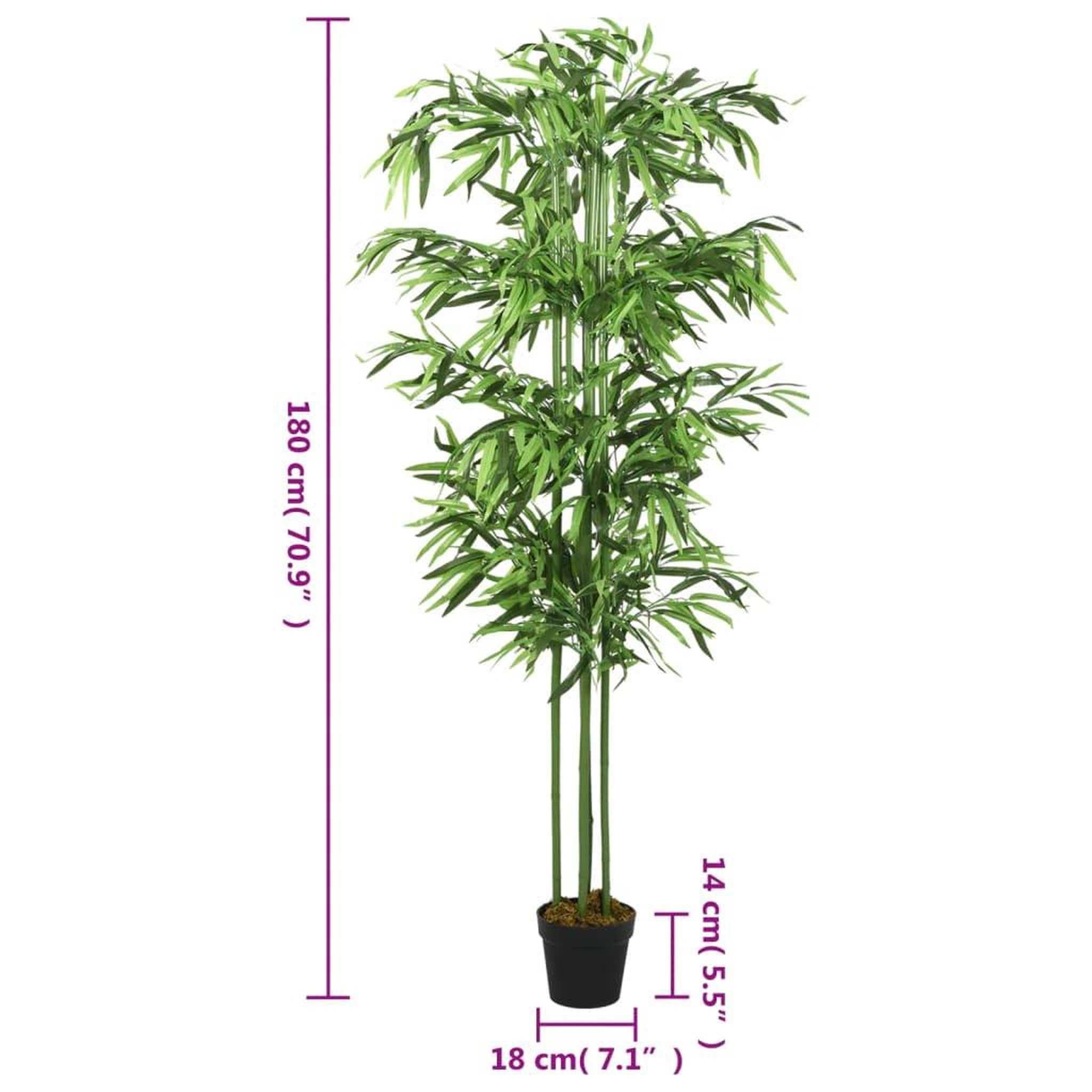 Voir la diapositive 4 : VIDAXL Bambou artificiel 864 feuilles 180 cm vert